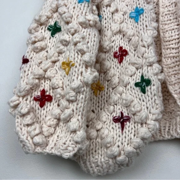 Anthropologie Rare In Things Bauble Chunky Knit Cardigan